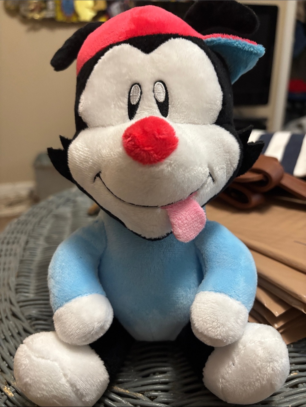 Warner Bros. Yakko Plush Toy - Black, White, Blue, Red, Pink